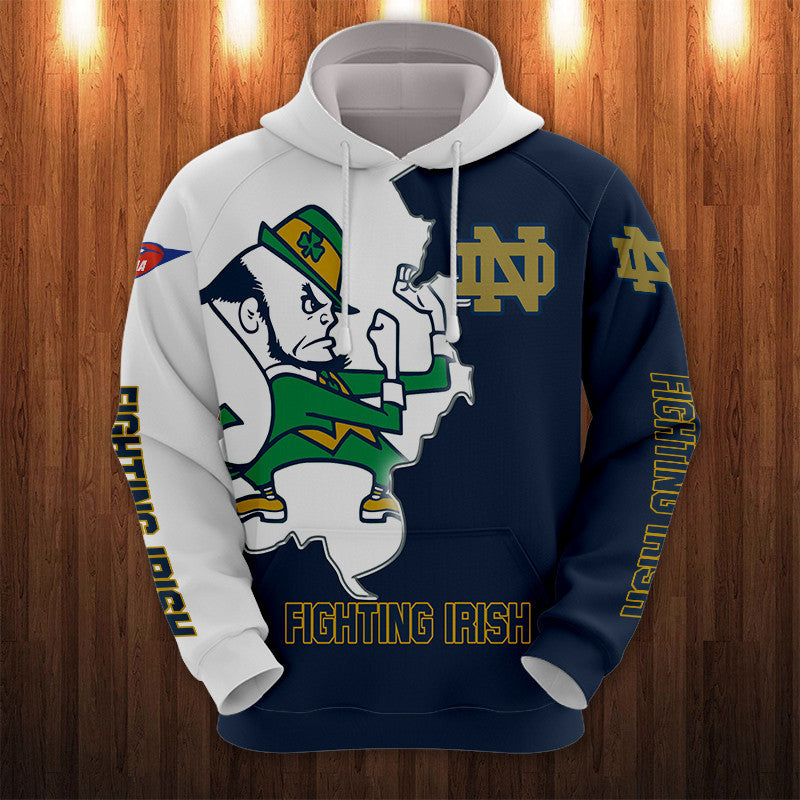 Notre Dame Fighting Irish Hoodie With Mascot Print